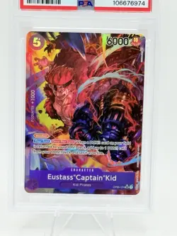 Eustass Captain Kid PSA 10 GEM MT Alt Art One Piece Card Game English OP05-074 - Image 2