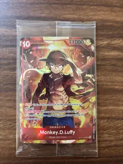 SEALED One Piece TCG Monkey.D.Luffy ST10-006 SR Treasure Booster Set Promo - Image 1