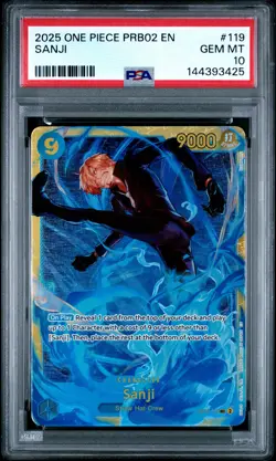 2025 ONE PIECE PRB02-PREMIUM BOOSTER VOL.2 #119 SANJI PSA 10 - Image 1