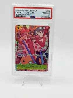 PSA 10 GEM MINT JAPANESE ONE PIECE 2024 CHARLOTTE FLAMPE EB01-056 ALT ART - Image 1