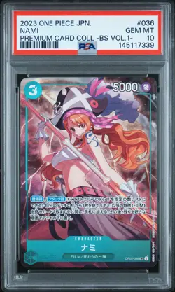 2023 ONE PIECE JPN PREMIUM COLLECTION BEST SELECTION VOL.1- #036 NAMI PSA 10 - Image 1