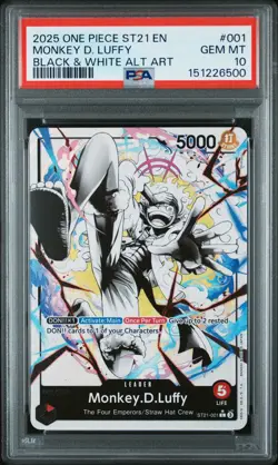 2025 ONE PIECE STARTER DECK ST21-EX GEAR 5 #001 MONKEY D. LUFFY PSA 10 - Image 1