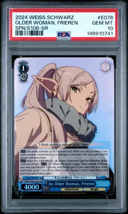 2024 WEISS SCHWARZ FRIEREN: BEYOND JOURNEY'S END AN OLDER WOMAN, FRIEREN PSA 10 - Image 1