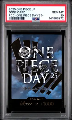 2025 ONE PIECE JAPANESE PREMIUM COLLECTION ONE PIECE DAY'25 DON!! CARD PSA 10 - Image 1