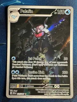 Pokemon TCG Paldean Fates Palafin Illustration Rare Card 225/091 NM/M Condition - Image 1