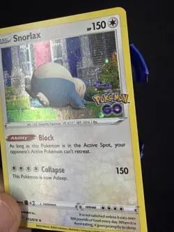Snorlax Cosmos HOLO Rare 055/078 Pokemon Card 2022 Pokemon GO LP - Image 2
