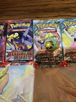 Pokemon TCG Cards Booster Pack Lot (7) Packs Journey Together & Destined Rivals - Image 4