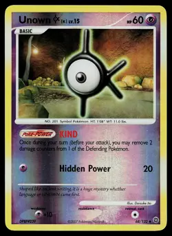 Pokemon Card - Unown [K] Secret Wonders 68/132 Reverse Holo - Image 1