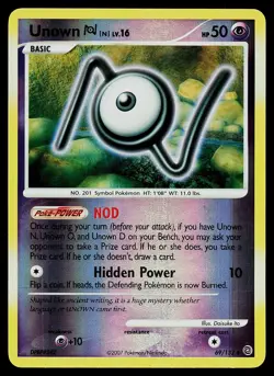 Pokemon Card - Unown [N] Secret Wonders 69/132 Reverse Holo - Image 1