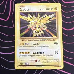 Pokemon Zapdos 42/108 Evolutions Reverse Holo Rare Basic 110 HP Thunderbolt Card - Image 1