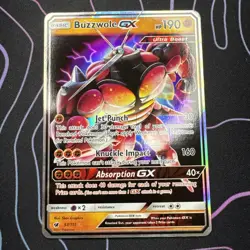 Buzzwole GX 57/111 Sm-Crimson Invasion Holo Card NM Condition Pokemon TCG - Image 1