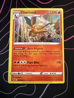 Pokemon Card TCG Charizard 10/78 Pokemon GO Set Holo Rare 2022 - Image 1