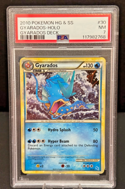 PSA 7 2010 NM Pokemon HeartGold & SoulSilver Gyarados Holo #30/30 - Image 1