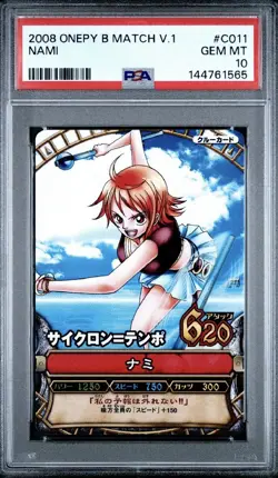 PSA 10 Nami - C011 - One Piece One Py Berry Match Card Japanese Volume 1 - Image 1