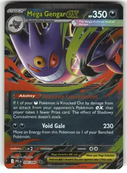 Mega Gengar ex 056/094 ME02: Phantasmal Flames NM Pokemon Card TCG - Image 1