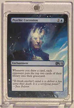 PSYCHIC CORROSION (M19) MTG Magic Hand Painted Altered Extended Art - Image 1