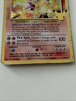 Pokemon Charizard Holo Rare 4/102 Base Set (Lightly played) - Image 3