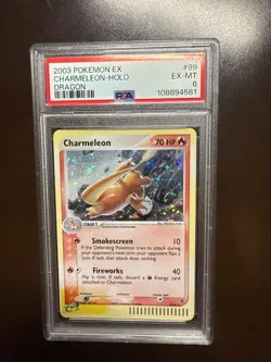 2003 POKEMON EX DRAGON #99 CHARMELEON-HOLO PSA 6 - Image 1