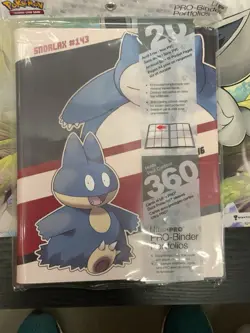 Ultra Pro Pokemon TCG 9-Pocket Portfolio Snorlax & Munchlax Holds 180 Cards - Image 1