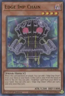 1x (EX) Edge Imp Chain - BLCR-EN078 - Ultra Rare - 1st Edition YuGiOh - Image 1