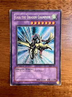 Yugioh Gaia the Dragon Champion LOB-125 Secret Rare 1st Edition  - Image 1