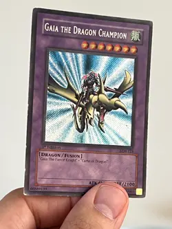 Yugioh Gaia the Dragon Champion LOB-125 Secret Rare 1st Edition  - Image 3