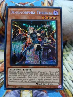 Yugioh Dinomorphia Therizia Prismatic Secret Rare MP23-EN009 1st NM - Image 1