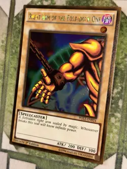 YuGiOh RIGHT ARM OF THE FORBIDDEN ONE Gold Secret Rare PGL2-EN024 - Image 2