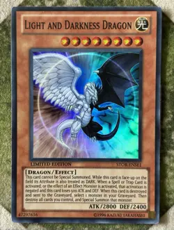 YuGiOh LIGHT AND DARKNESS DRAGON Super Rare Limited Edition STOR-ENSE1 - Image 2