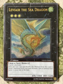 YuGiOh LEVIAIR THE SEA DRAGON Ultimate Rare GENF-EN043 - Image 3