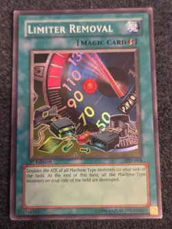 Yugioh LIMITER REMOVAL 1st Edition Super Rare PSV-064 MP - Image 1