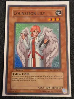 Yugioh TCG - 1x Counselor Lily - TDGS-EN081 - NM - 1st Edition - Super Rare 2008 - Image 1