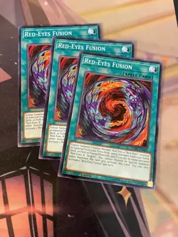 YUGIOH - RED EYES FUSION X3 - COMMON - LEDU - 1ST ED - NM - Image 1