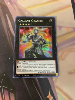 YUGIOH - GALLANT GRANITE - MP20 - PRISMATIC SECRET RARE - NM - 1ST ED - Image 1