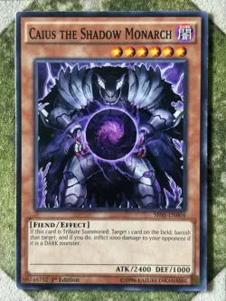 YuGiOh CAIUS THE SHADOW MONARCH Common SR01-EN004 - Image 2