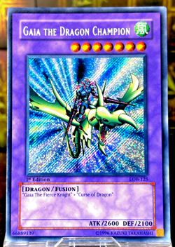 Yugioh Gaia the Dragon Champion LOB-125 The Legend of Blue Eyes 1st Edition -NM - Image 1