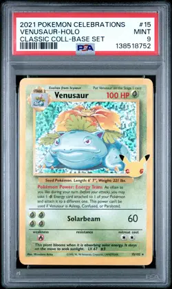 2021 POKEMON CELEBRATIONS CLASSIC COLLECTION #15 VENUSAUR-HOLO PSA 9 - Image 1