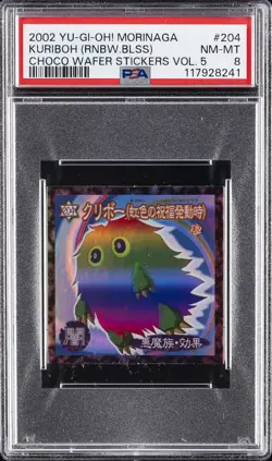 2002 YU-GI-OH! MORINAGA CHOCOLATE WAFERS #204 KURIBOH(RAINBOW BLESSING) PSA 8 - Image 1
