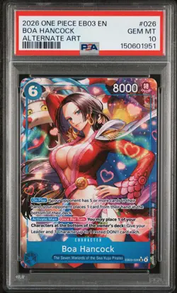 2026 ONE PIECE EB03-HEROINES EDITION ALTERNATE ART BOA HANCOCK PSA 10 - Image 1