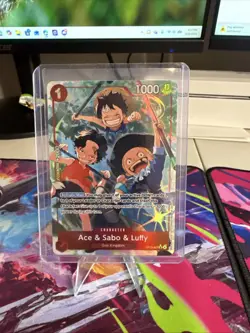 One Piece TCG Ace & Sabo & Luffy OP13-007 SR Alt Art NM - Image 1