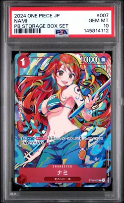 2024 ONE PIECE JAPANESE PREMIUM BOOSTER STORAGE BOX SET #007 NAMI PSA 10 - Image 1