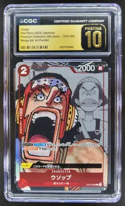 2022 ONE PIECE USOPP 25TH MANGA ALT ART ST01-002 CGC 10 PRISTINE TL3 - Image 1