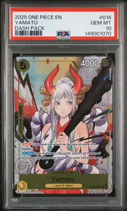2025 ONE PIECE DASH PACK 2025 #016 YAMATO PSA 10 - Image 1