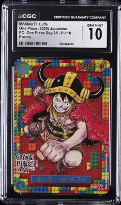 2025 ONE PIECE JAPANESE PC: ONE PIECE DAY'25 PROMO MONKEY D. LUFFY CGC 10 - Image 1