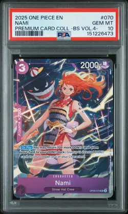 2025 ONE PIECE PREMIUM COLLECTION BEST SELECTION VOL.4 #070 NAMI PSA 10 - Image 1
