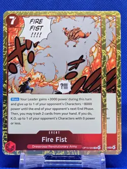 2x Fire Fist OP15-020 R | Adventure on Kami's Island | One Piece TCG | EN - Image 1