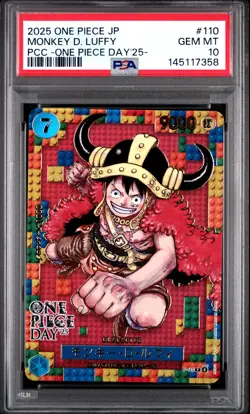 2025 ONE PIECE JAPANESE PREMIUM COLLECTION OP DAY'25 #110 MONKEY D. LUFFY PSA 10 - Image 1