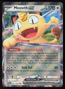 Meowth ex - 062/088 - Double Rare - Perfect Order - Pokemon Card - NM/M - Image 1