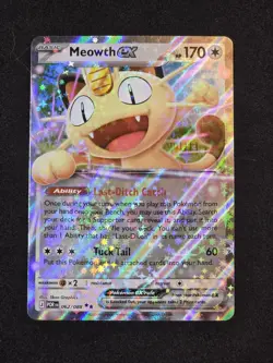 Meowth EX 062/088 Holo Perfect Order Pokemon Card NM - Image 1