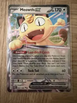 Meowth EX 062/088 - Pokemon Card - Perfect Order - NM - English - Image 1